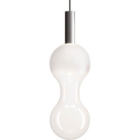 Zafferano Lampada a sospensione Sfer'Otto in Alluminio e vetro borosilicato soffiato a bocca con sorgente LED 8W 2700K dimmerabile a taglio di fase