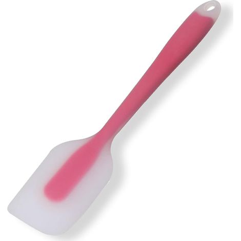 Spatule en Silicone Résistant à la Chaleur - Flexible et Antiadhésif pour la Cuisson et la Pâtisserie, Rouge, S
