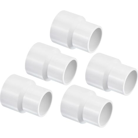 5 Paquet PVC Réducteur Tuyau Raccord 1-1/4x1 Pouce ID Blanc (1/5)