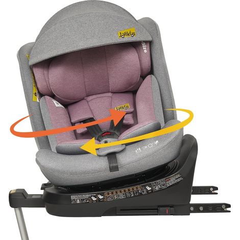 Siège auto enfant pivotant 360° 53x46x64 cm rose - ISOFIX avec base (1/5)