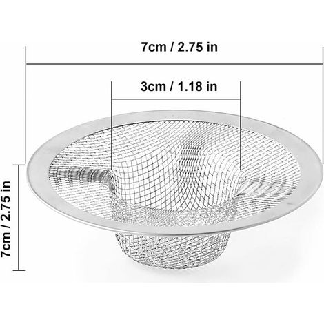 Lot de 6 crépine,acier inoxydable 316,diamètre 7cm,résistant corrosion,salle de bain et cuisine (1/4)