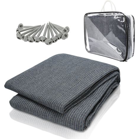 SWANEW Stuoia per tenda da campeggio, Stuoia per tenda da campeggio, Stuoia per tenda da campeggio, Telo da terra per caravan 250x500CM,Grigio (1/5)