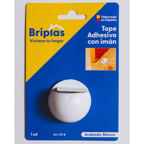 Butée de porte adhésive sphérique avec aimant blanc