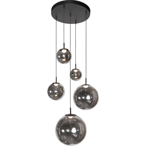 Steinhauer - suspension - Bollique - noir - verre verre fumé - Ø (1/4)