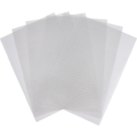 Tamis métallique - Lot de 6 - 30 x 21 cm - Filet à insectes - 20 mailles - Maille fine - Métal - Filet à insectes - Filet à souris - Argenté - Acier inoxydable (1/5)