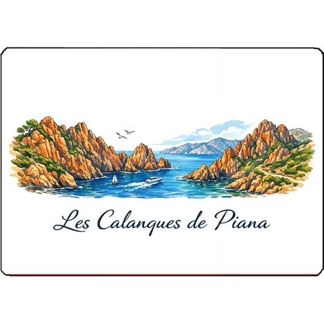 Planche à découper verre les calanques de piana 28,5 x 20 cm (1/2)