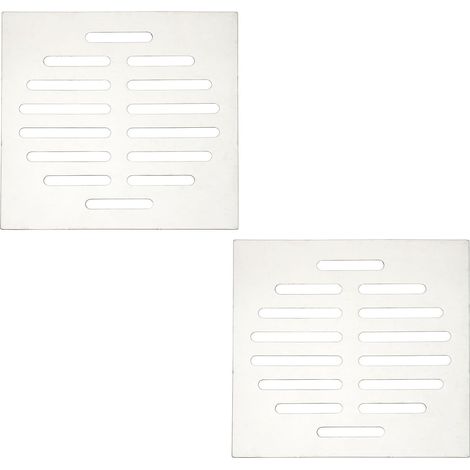 Pcs Square Floor Grate, Stainless Steel Shower Grate for Small Lawns, Bathroom Drain Covers, Kitchen Sinks, Silver Tone (5 Inches) (1/5)