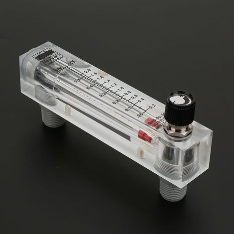 LZM-15T 0,1–0,5 GPM Drehknopf-Durchflussmesser für Flüssigkeiten, Durchflussmessung ZG1/4" (1/5)