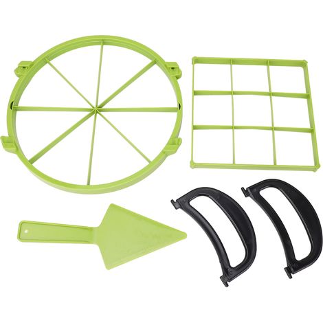 Set per dividere le porzioni di torta, strumento di taglio in plastica con manici per dividere torte rotonde e quadrate. (1/5)