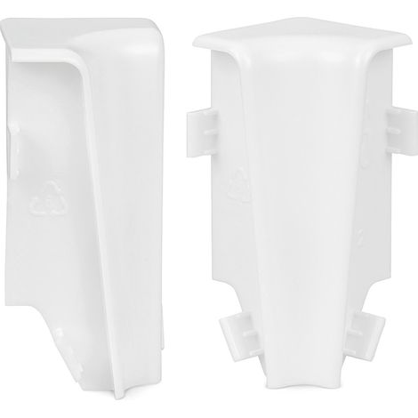 Coins d'angle intérieurs pour plinthe Mega blanc 20x58 mm (1/4)