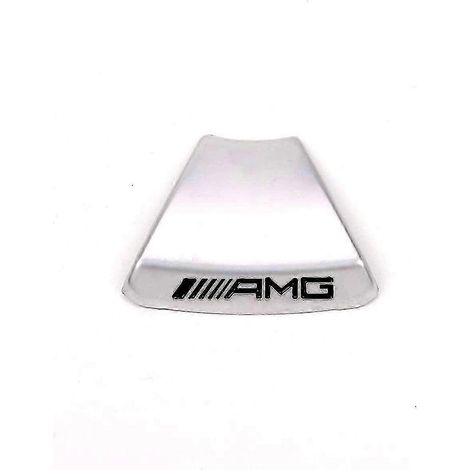 Silberner Mercedes-Benz AMG Lenkradaufkleber, Emblem, 50 mm x 40 mm, passend für GLC, C180L, C200L, C300L und neue C-Klasse (1/4)