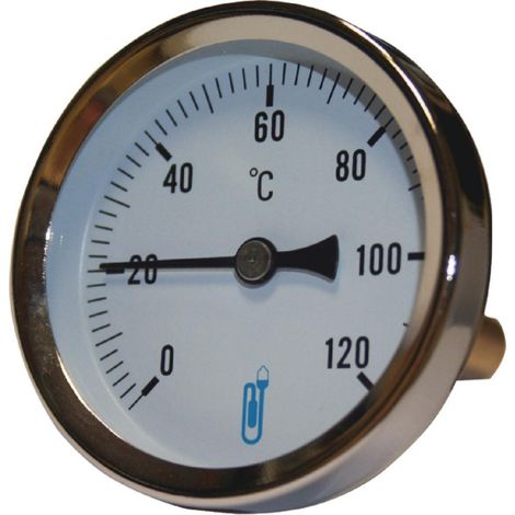Termómetro bimetálico de dial con sonda horizontal de 40 mm
