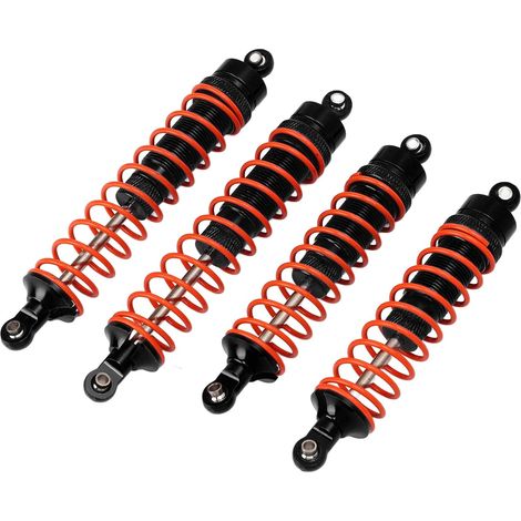Amortisseurs de Suspension RC en Alliage D'aluminium, 4 Pièces, pour Camion de Course Courte Slash 1/10 RC (Noire) (1/5)
