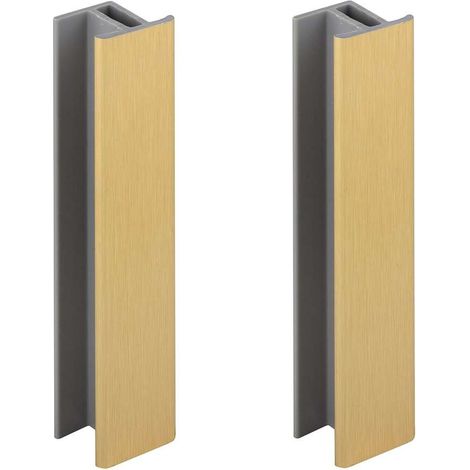 2x jonction de plinthe 120mm finition or doré brossé cuisine raccord connecteur pied de meuble profil PVC plastique