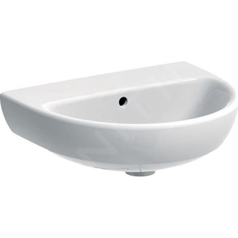 Geberit Selnova - Lave-mains 500x410 mm, sans trou pour mitigeur, avec trop-plein, blanc 500.294.01.7 (1/2)