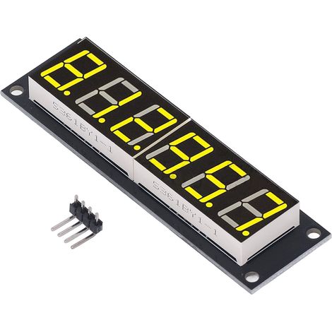 Module d'affichage à LED 6 chiffres 7 segments 0.56 pouce écran TM1637 tube jaune 5V pour horloge (1/5)