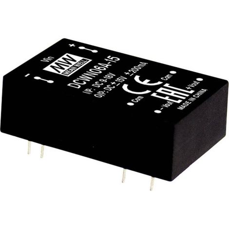 Mean Well DCWN06B-12 Module convertisseur CC/CC 250 mA 6 W Nbr. de sorties: 2 x Contenu 1 pc(s) Q121042 (1/2)