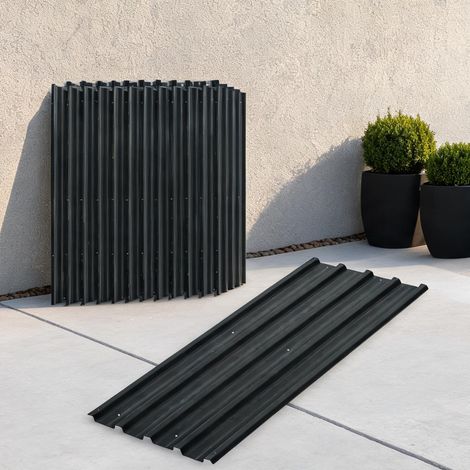 Abri de jardin gris Oscuro en acero Galvanizado (1/5)