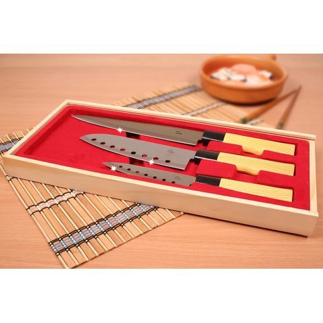 Messer-Set Asia im Holz-Etui, 3 Messer (1/5)