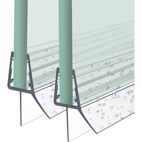 Heilmetz Junta de ducha, 2 x 100cm junta de ducha de recambio para puertas de ducha de cristal de 4-6mm de grosor, deflector de agua para puertas de ducha o mamparas de ducha (1/5)