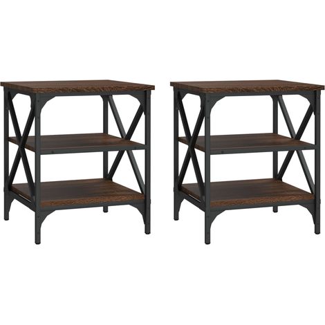 Side Tables 2 pcs Brown Oak 40x42x50 cm Engineered Wood vidaXL