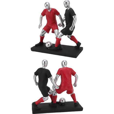 Statue eines zurücktretenden Fußballspielers, Fußballskulptur, dekorative Figur, Fußballminiaturen, Kunsthandwerk, Ornamente (1/5)