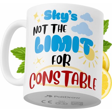 Lustige Kaffeetasse mit witzigem Textdesign für Polizisten – ideal für Geburtstage, Namenstage, Feiertage und besondere Anlässe. Hochwertige Tasse für Zuhause, Büro und Arbeit. Farbe: Weiß, 330 ml.