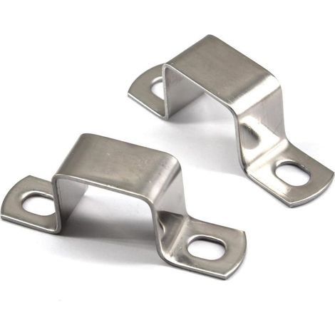 Thick, reinforced square plate made of 304 stainless steel, pipe loop bracket for column connectors, 6060 mm, 2 pieces (1/5)