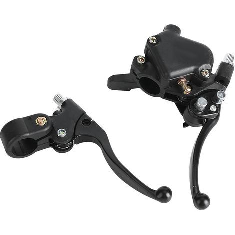 Levier de frein moto, Paire De 22mm Moto Gauche Droite Pouce De Frein Levier De Frein Accélérateur Pour Mini Moto Quad Pit Bike ATV (1/5)