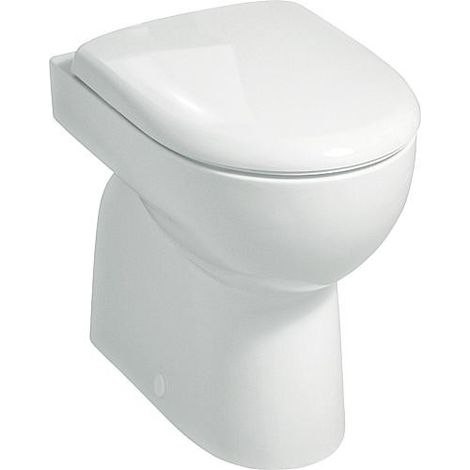 WC à poser Geberit Renova – Chasse d'eau 4,5 l – Sortie verticale – Cuvette partiellement fermée – Saillie 49 cm – Bord de rinçage (1/3)