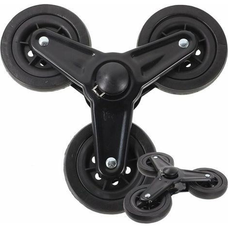 Dreieckige Räder – für Treppensteiger – Durchmesser 15 cm – Maximale Traglast 80 kg – Verstärktes Polyurethan – 4 Räder pro Set (1/5)