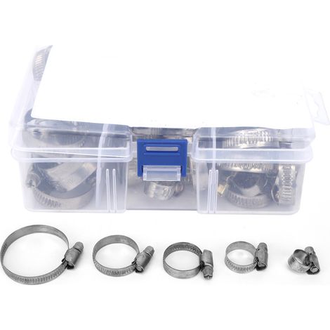 60 colliers de serrage à ressort de type allemand pour tuyaux, tailles 8-12 mm / 12-22 mm / 16-27 mm / 20-32 mm / 32-50 mm (1/5)