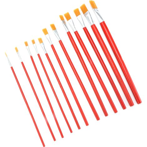 Ensemble de 12 pinceaux multifonctionnels à poils anti-perte pour aquarelle, idéal pour les peintres et les étudiants.