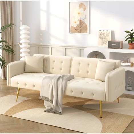 lit adulte couchage gain de place 2 places beige OKMYHOME (1/5)
