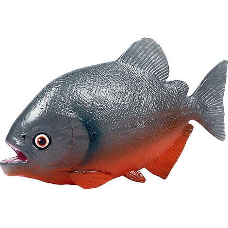 Piranha jouet réaliste, modèle de poisson féroce en plastique, représentant une rivière d'Amérique du Sud.-11.5X2CM (1/3)