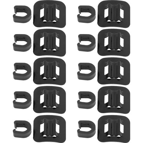 Lot de 10 guides-câbles de frein de vélo avec fixation et boucle CClips