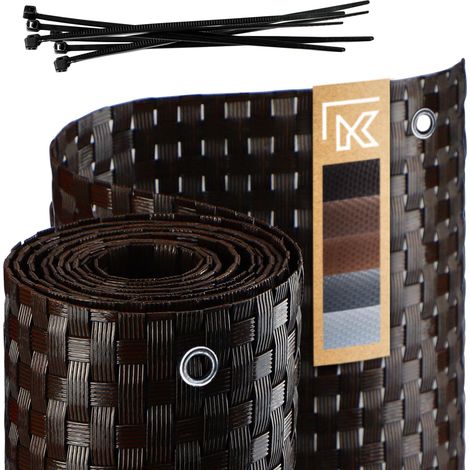 KADAX Couverture de Balcon Tapis de Balcon en Technorattan 1x3m