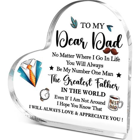 Plaque acrylique cœur décoratif à poser, décoration bureau moderne, cadeau souvenir(10 cm) (1/4)