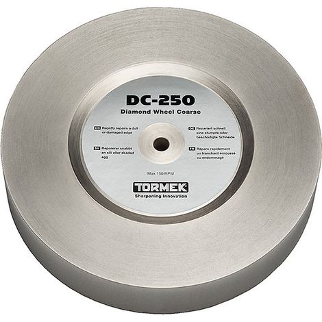 Muela diamante 250mm grano 360 - Enlèvement rápido de acero - Compatible Tormek T - 8 y T - 7 - Afilado de hojas abîmées - DC - 250