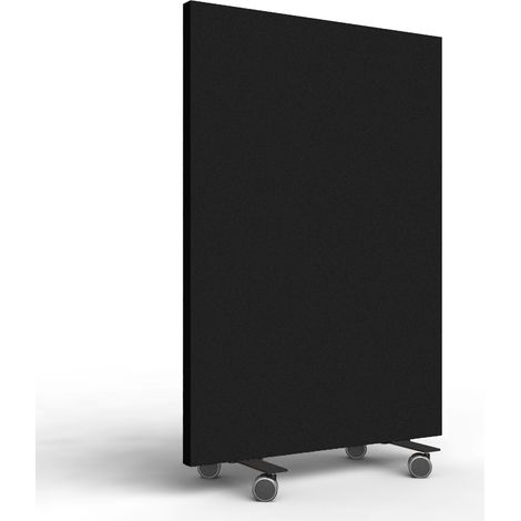 Panneau acoustique SPACIO 120 x 160 cm - Pied mobile - Noir (1/5)