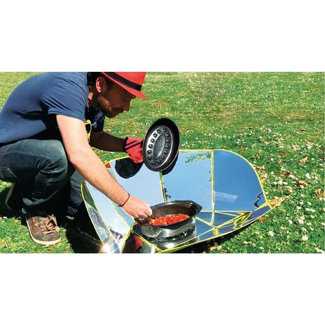 Marmite Cookup solaire 2,5L en acier émaillé – Couvercle anti-projections – Cuisson rapide par rayons solaires – Compatible cuiseur pliable Sungood – Brother (1/4)