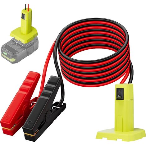 Câbles de Démarrage Compatibles avec Batterie 18 V, 12AWG 1,8 m, Démarreur de Batterie Portable pour Démarrer des Véhicules Légers de Voiture (1/5)