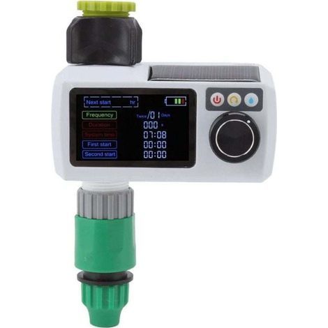 Minuterie D'arrosage Solaire matique IP68 Système D'arrosage D'irrigation étanche Programmable Minuterie D'arrosage de Jardin Contrôleur de Minuterie de Robinet de Tuyau (1/4)