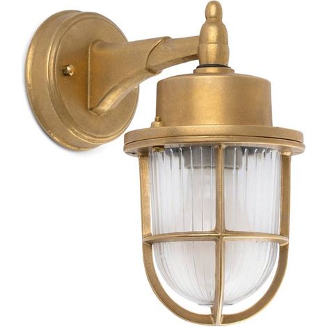 NAHIR, Lampada a Muro in Ottone per Esterni, Faro Barcelona (1/5)