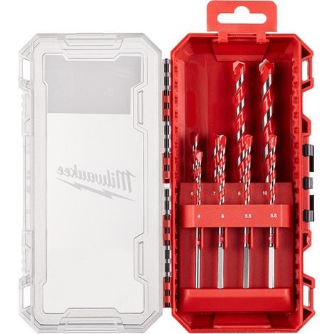 Serie 8 punte per cemento in tungsteno Milwaukee 4932493882 (1/2)