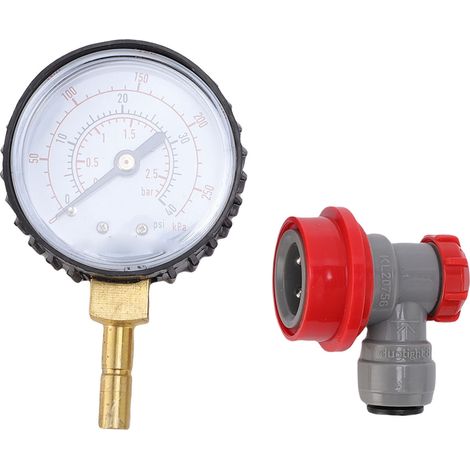 Testeur rapide de pression de fût de cadran de verrouillage de boule de bière 0 à 40psi détecteur de fuite pour équipement de fût de brassage à domicile