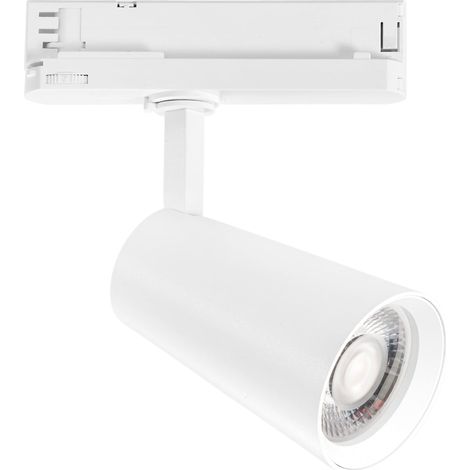 "Faro LED KONE bianco con adattatore trifase 24W 2400 Lumen 4000K (luce naturale)" (1/2)