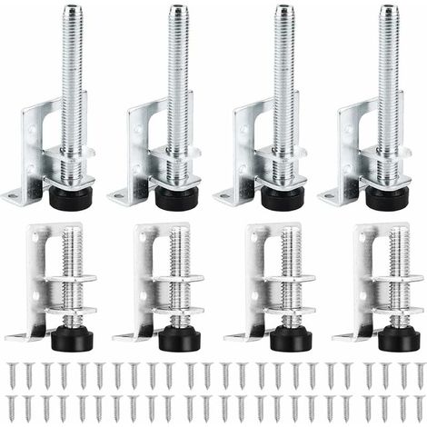 8-teiliges Set hochbelastbarer, verstellbarer Nivellierfüße, inklusive Muttern, verstellbare Füße für Möbel, Tische, Sofas, Schränke und Werkbänke (1/4)