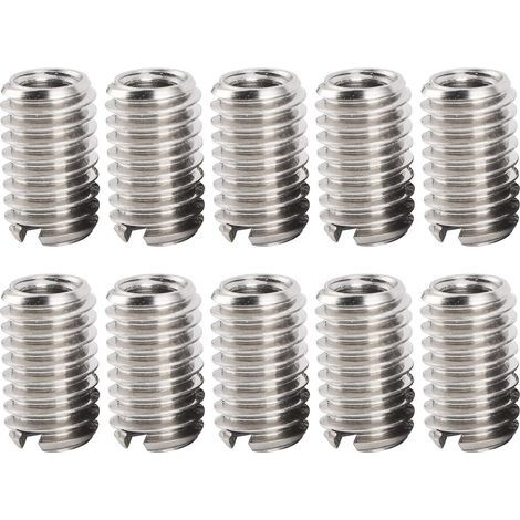 10 Pièces M4 X 0.7mm Filetage Femelle M6 X 1mm Filetage Mâle Inserts écrou Réducteur en Acier Inoxydable pour Ordinateurs Lampes Moules équipement Mécanique. (1/5)