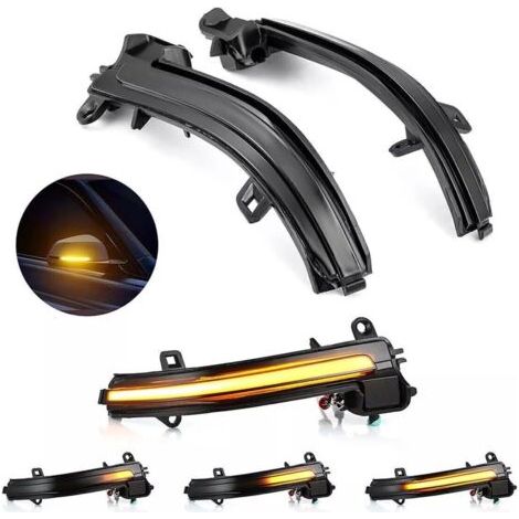 Dynamische LED-Blinker für Außenspiegel, kompatibel mit BMW F20, F21, F22, F30 E84 2er/3er/4er Reihe, gelbes Licht, 1 Paar (1/5)